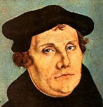 MartinLuther(1483-1546) by Lucas Cranach, the Elder, 1521-Uffizi, Florence